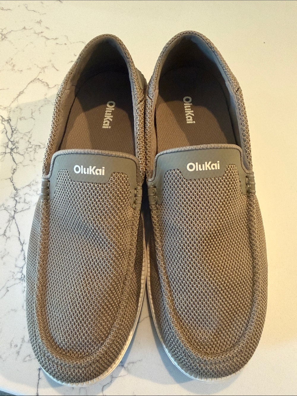 OluKai Kākaha Mesh Slip-On Shoes Men’s 11.5 Beige Taupe 10566